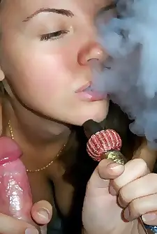 smoking a bong and a dong
