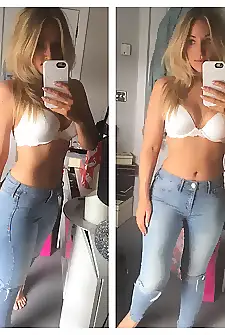 White bra and jeans