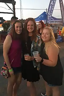 Girls night out on the town before the threesome