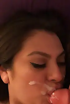 Wife makes a good cumslut She swallowed half the cum Who can help cover her face for me Pm
