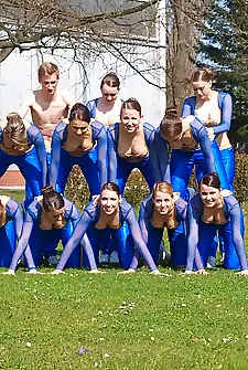 Group of Dancers Downbloused in Team Buckshot