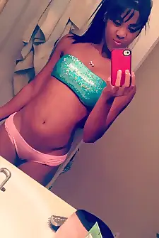 Ebony hottie bikini array