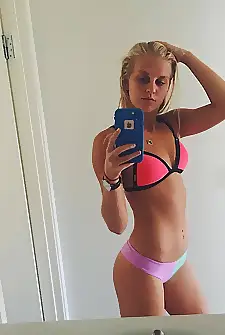 Tight blonde in a bikini