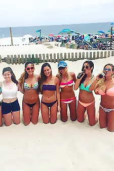Hot group at the beach