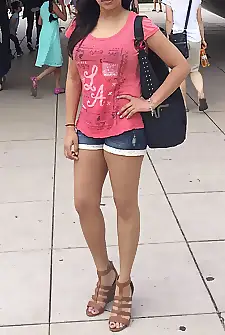 sexy long legs in shorts